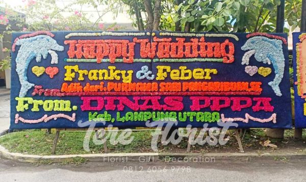 papan bunga pernikahan medan