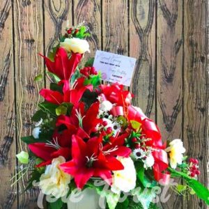 bunga meja artificial grand opening