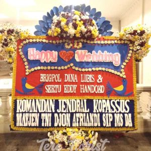 bunga papan jakarta ucapan happy wedding