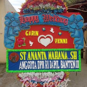karangan bunga papan Jakarta mahkota bunga tiruan