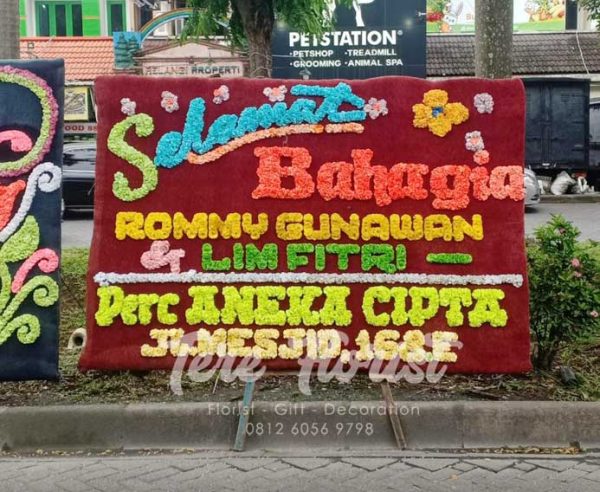 papan bunga single 1 papan