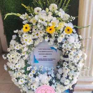 krans bunga ucapan turut berdukacita