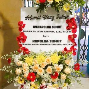 papan bunga akrilik ucapan selamat ulang tahun