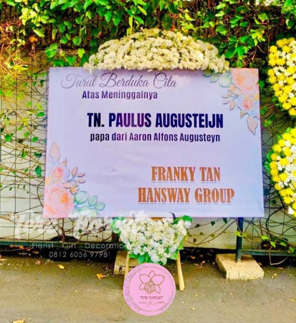 papan bunga printing ucapan turut berdukacita