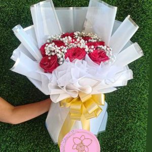 Buket Bunga Mawar Merah Segar