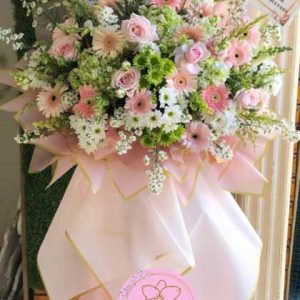 bunga standing ucapan selamat atas pembukaan kantor baru