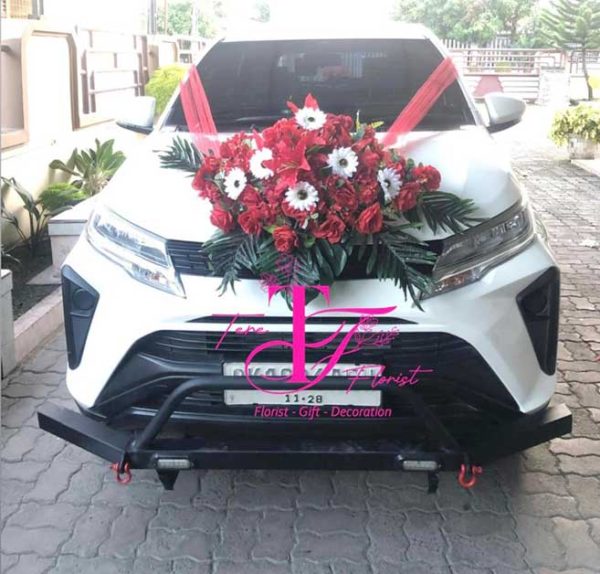 sewa bunga hias mobil pengantin