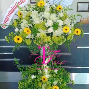 standing flower anniversary bunga segar