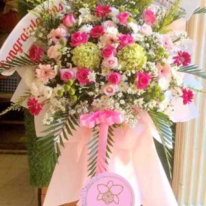 standing flower congratulations bunga segar