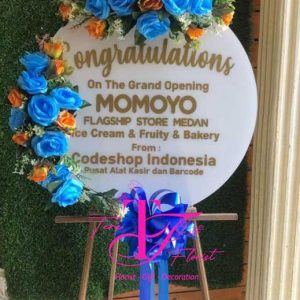 papan bunga akrilik ucapan selamat atas grand opening