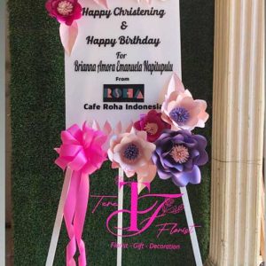 papan bunga akrilik ucapan selamat ulang tahun