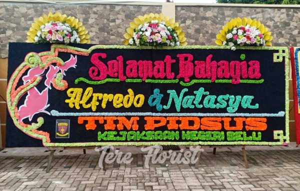 Papan Bunga Gandeng 3 Mahkota Artificial - Image 3
