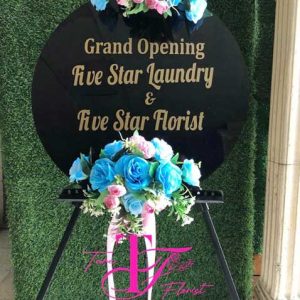 Papan Bunga Akrilik Grand Opening Hitam