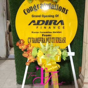 Papan Bunga Akrilik Grand Opening Kuning
