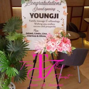 Papan Bunga Akrilik Congratulations Oval