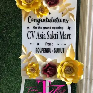 Papan Bunga Akrilik Congratulations Grand Opening