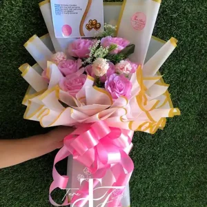 Buket Bunga Artificial Happy Birthday