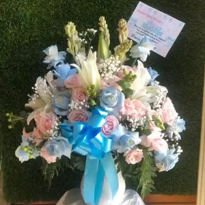 Bunga Meja Ucapan Happy Birthday