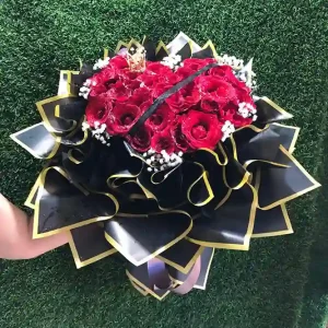 Buket Bunga Mawar Merah Segar